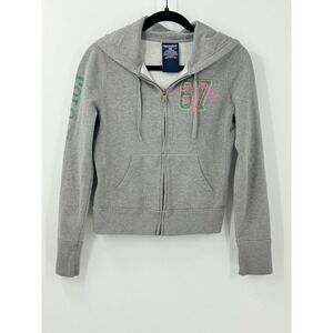 vtg y2k Polo Jeans Co. Ralph Lauren Full Zip Hoodie Womens sz M Layering preppy